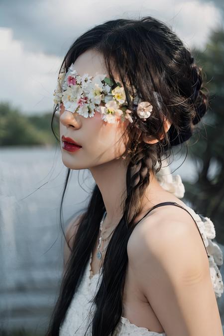 Flower Blindfold | 花眼罩 | 花の目隠し | Sora SD1.5 - v1.0 
